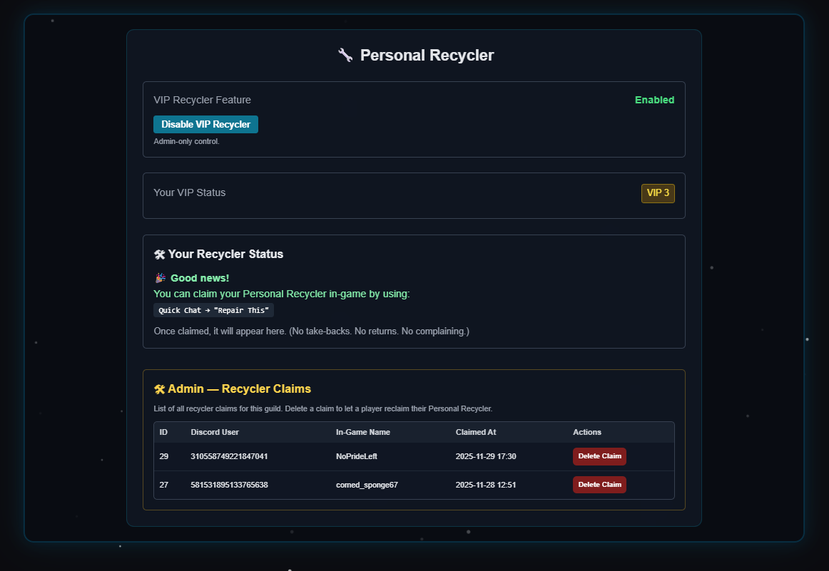 Personal Recycler Screenshot